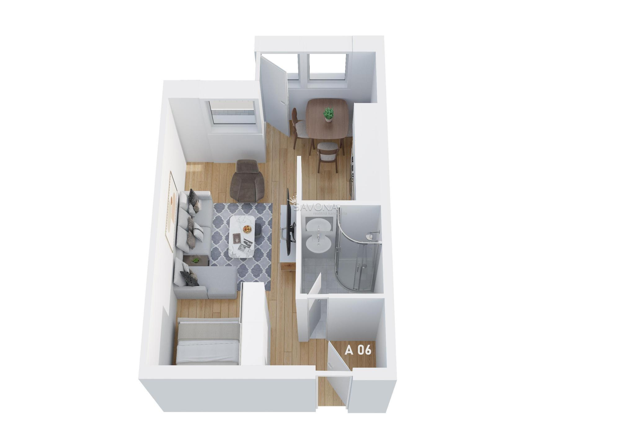 LUNA RESIDENCE | 1 izbový A 06 - 42 m2, výhľad na TATRY