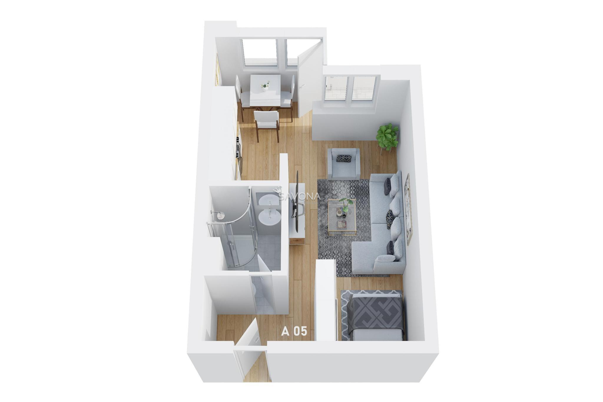 #napredaj 1 izbový byt | A 05 - 42 m2 – s výhľadom na TATRY